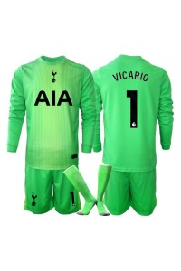 Tottenham Hotspur Guglielmo Vicario #1 Maalivahti Jalkapallovaatteet Lasten Kotipeliasu 2025-26 Pitkähihainen (+ Lyhyet housut)